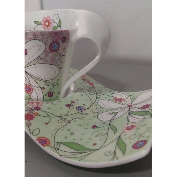 Teaopia Ceramic Teacup And Serving Plate Matched Set Spring Floral - Picture 4 of 10